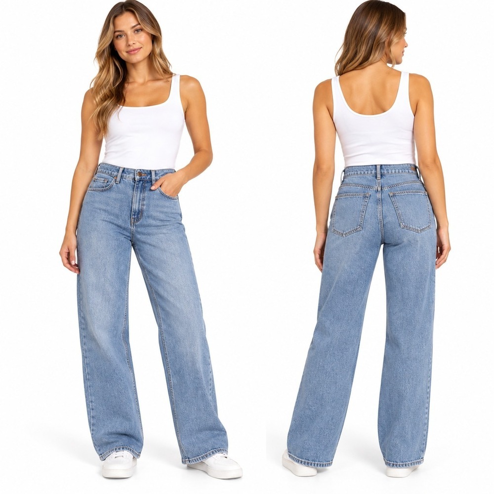 Old Navy Extra High Rise Wide Leg Jeans Womens Size 4